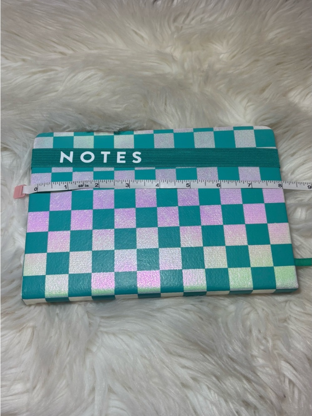 Eccolo Teal and Iridescent Checkerboard Notes Journal - Picture 10 of 10